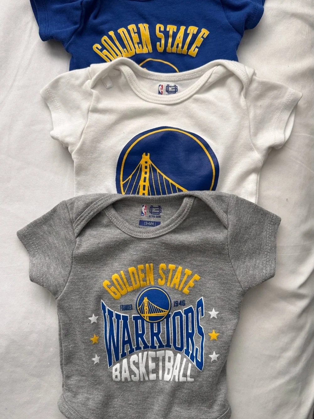 NBA Golden State Warriors Infant Tee Set - Blue, White, Gray